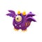Purple Fantastic Friendly Pet Dragon With Four Wings Fantasy Imaginary Monster Collection