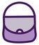 Purple fashion bag, icon