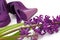 Purple fashion shoes and flower