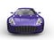 Purple fast sports car - front view