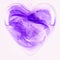 Purple feathers in a plastic valentine heart