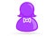 purple female lesbian bisexual profile picture, silhouette profile avatar icon symbol with bow tie
