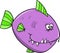 Purple fish Vector