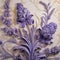 Purple Floral Sculpture: Realistic And Detailed Rendering On A White Wall