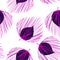 Purple Floral Vintage Vector Seamless Pattern.