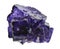 Purple flourite crystals