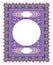 Purple flower border & frame, Islamic Art Style for inside book cover