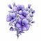 Purple Flower Bouquet: A Tattoo-inspired Monochromatic Composition