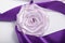 Purple flower broche that made of satin ribbon