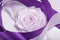 Purple flower broche that made of satin ribbon