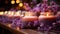 Purple flower, candle, relaxation, nature, freshness, beauty, body care generated by AI