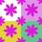 Purple flower four color background