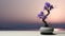 Purple Flower Sunset: 3d Printable Image With Traditional Chinese Landscape Style