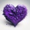 Purple of fluffy and romantic heart. Concept valentines day