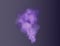 Purple fog or smoke or colored explosion of powder. Colorful steam and cigarette realistic smoke.