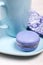 Purple french macaron cookie