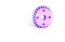 Purple Gear icon isolated on white background. Cogwheel gear settings sign. Cog symbol. Minimalism concept. 3d
