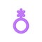 Purple gender symbol of genderqueer