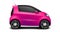 Purple Generic Compact Small Car On White Background