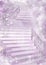 Purple gentle colourful illustration of a ladder -