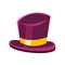 Purple gentleman hat vector Illustration
