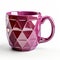 Purple Geometric Design Ceramic Mug - Realistic Daz3d Style