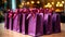 Purple gift bags.Generative AI