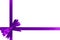 Purple gift bow corner cross shape