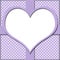 Purple Gingham with Heart Center and Ribbon Background for your