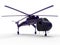Purple glass cargo helicopter