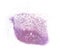 Purple glitter sparkles on white background. Can be used as place for text, for greeting or invitation cards, fashion magazines