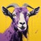 Purple Goat: Original Oil Paintings In The Style Of Graffiti Installations