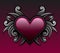 Purple gothic heart design