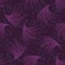 Purple Graphic Leaves in Starry Space Pattern Seamless Vector