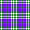 Purple green check diamond tartan plaid fabric seamless pattern