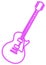 Purple guitar illustration
