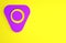 Purple Guitar pick icon isolated on yellow background. Musical instrument. Minimalism concept. 3d illustration 3D render