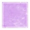 Purple hand drawn watercolor rectangular frame background texture with stains