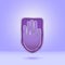 Purple hand icon with metal edging