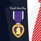 Purple Heart Badge on the suit