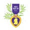 Purple Heart Day. Isolated vector badge