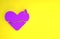 Purple Heart heal icon isolated on yellow background. Minimalism concept. 3d illustration 3D render