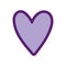 Purple heart love romantic passion icon