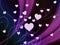 Purple Hearts Background Shows Romantic And Passionate Wallpaper