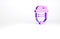 Purple Hockey helmet icon isolated on white background. Minimalism concept. 3d illustration 3D render