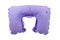 Purple inflatable neck pillow