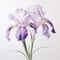 Purple Irises: Exquisite Realistic Oil Portraits In Rococo Pastel Style