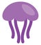 Purple jelly fish, icon