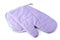 Purple kitchen glove and potholder isolated on a white