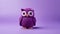 Purple Knitted Owl Toy On A Moody Background